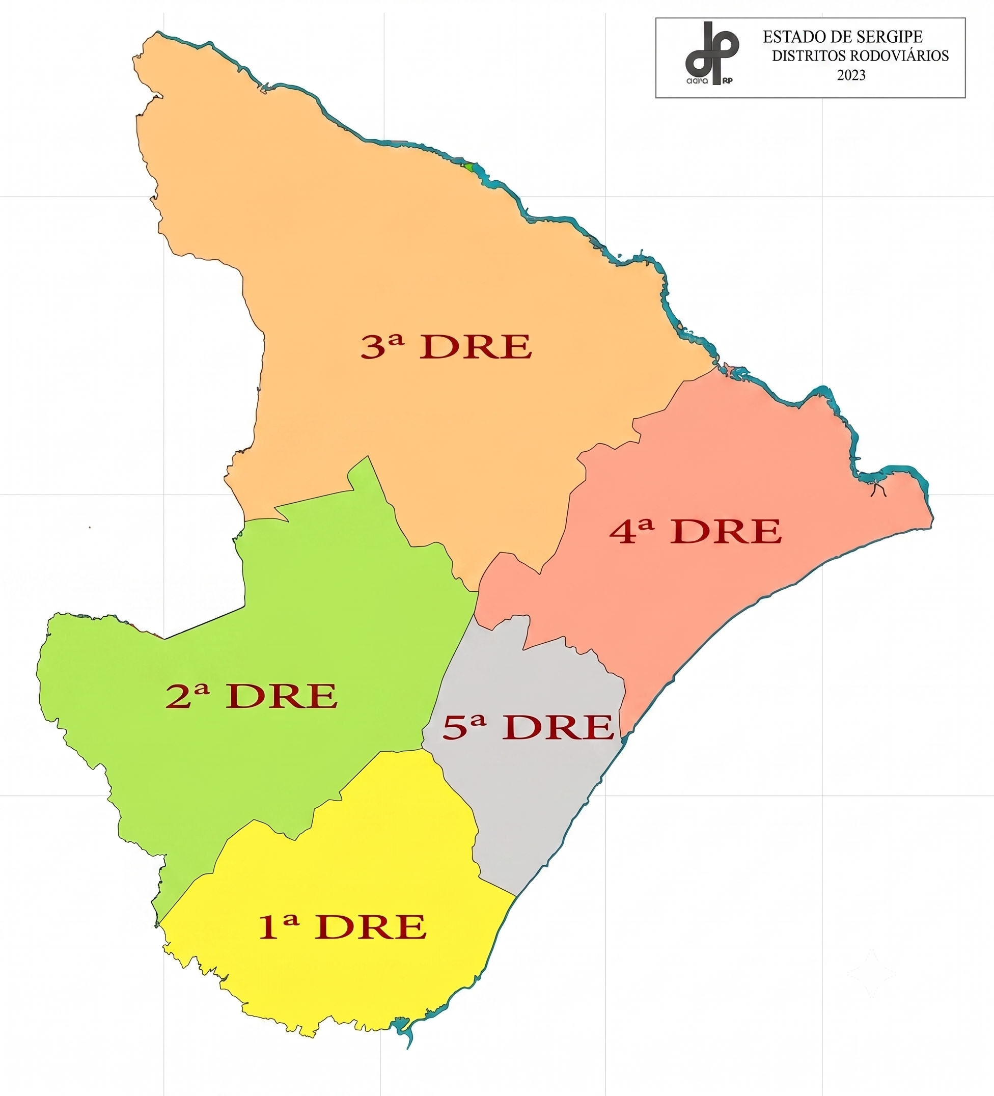 Mapa Sergipe DREs DER/SE
